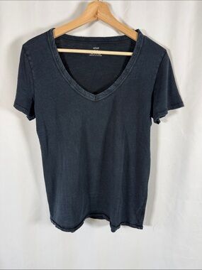 aerie V-Neck Short Sleeve Tee - Dark Charcoal